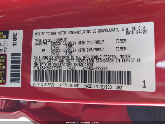 Toyota Tacoma Sr5 4wd Image 7