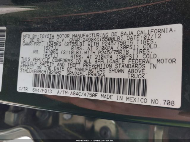 Toyota Tacoma Base V6 Image 9