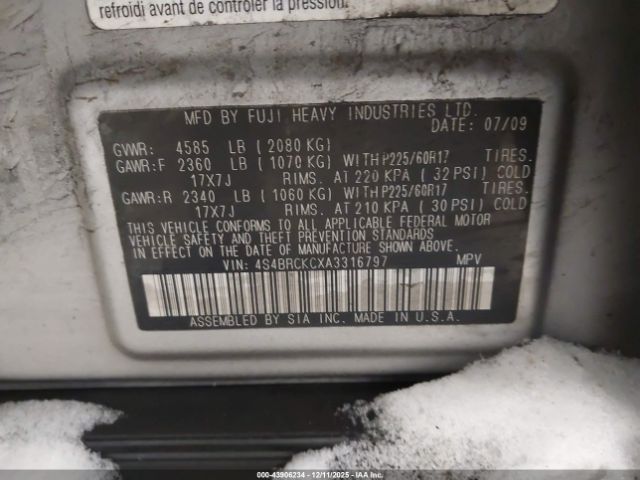 Subaru Outback 2.5i Limited Image 10