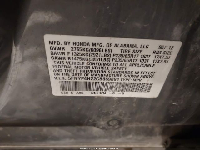 Honda Pilot Lx Image 8