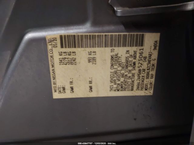 Nissan Altima 2.5 S Image 8